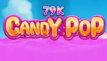 Interface colorida do jogo Candy Pop com doces e guloseimas
